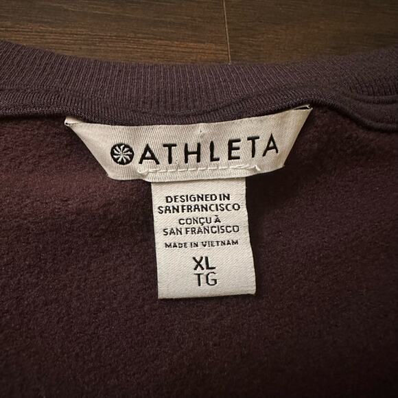 Athleta dark purple long sleeve pullover sweatshirt size XL - Picture 6 of 10